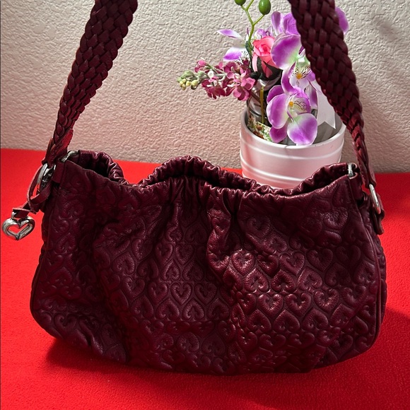 Brighton Leather Elegant Burgundy Shoulder Bag - Picture 15 of 16